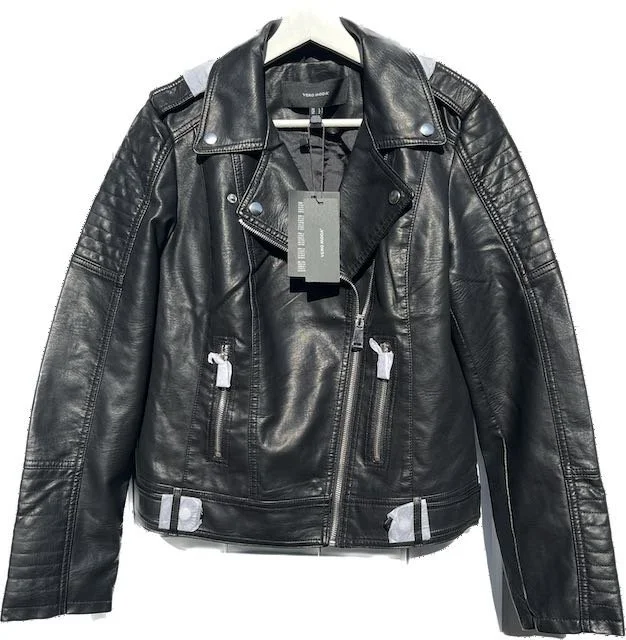 Vero moda tall sales faux leather biker jacket